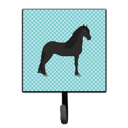 Carolines Treasures Friesian Horse Blue Check Leash or Key Holder BB8089SH4